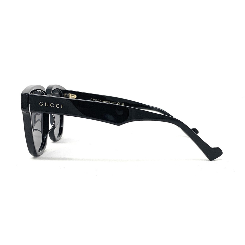 GUCCI Men's Sunglasses GG1430SK 001 Shiny Black Square 57mm - Picture 4 of 5